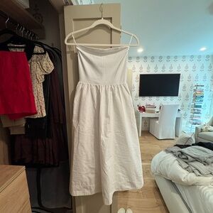 Aritzia White Strapless Dress